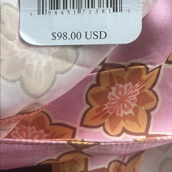 Free people dreamy days satin  pajama set. XL nwt Pink and Orange - Picture 8 of 8